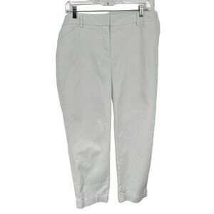 Chico's So Slimming White Crop Pants Size 12 Cotton stretch pockets